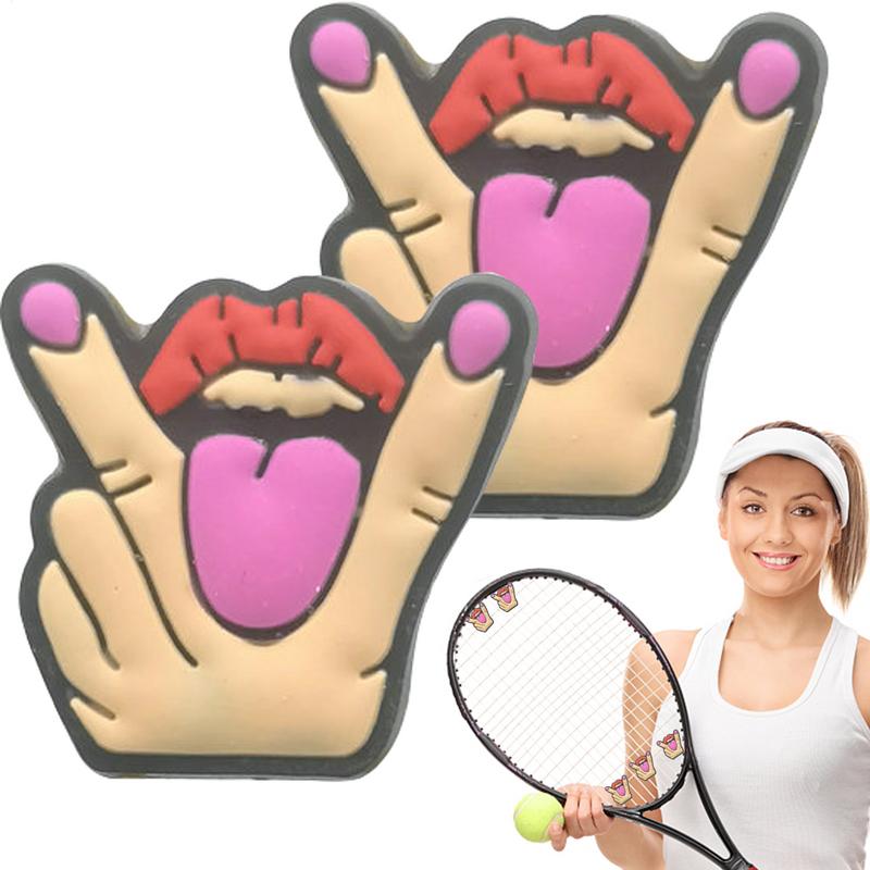 2 قطعة مضرب تنس الكرتون امتصاص - مراجعة Racket Vibration Dampener وسعره