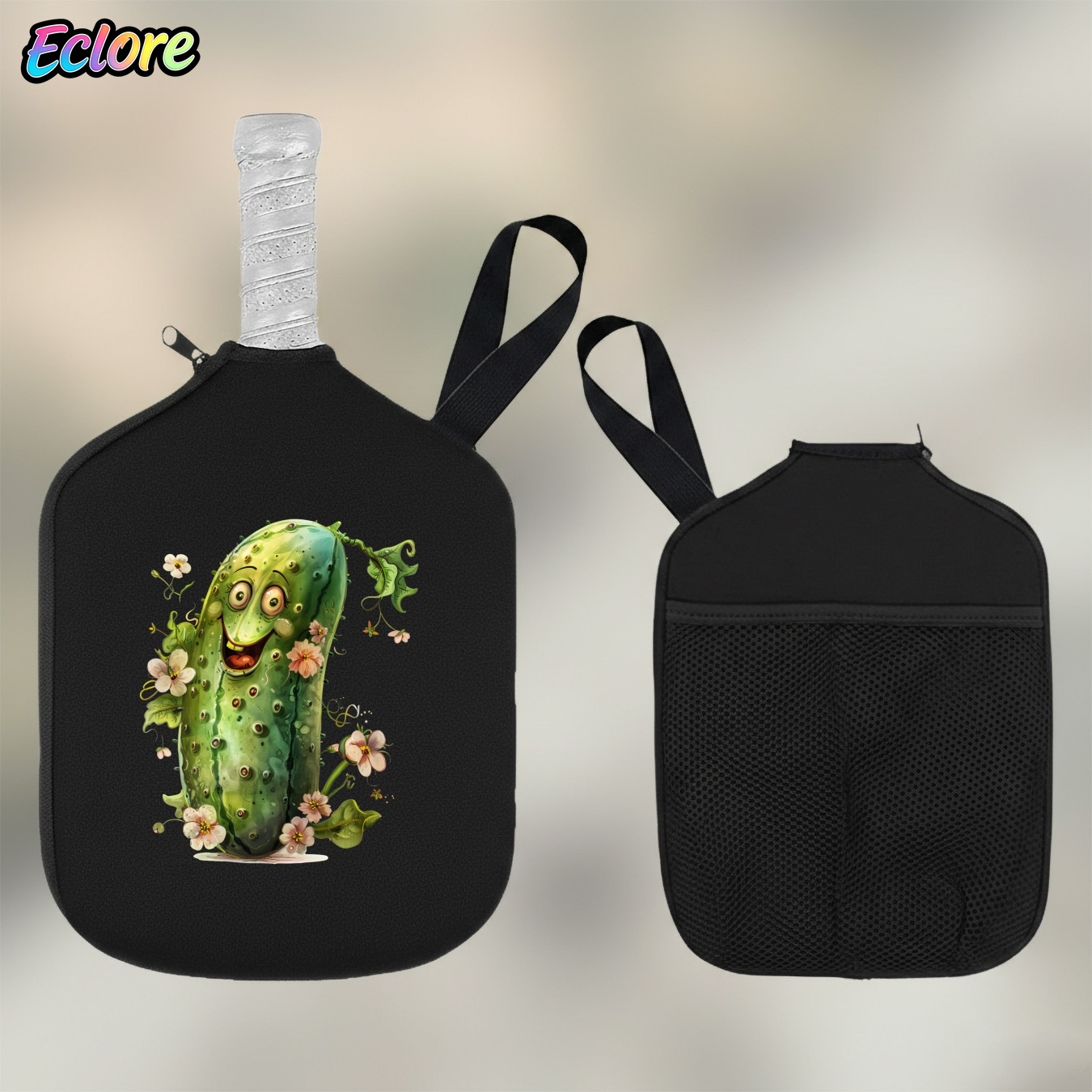 غطاء مضرب بيكلبول بتصميم كرتون - مراجعة Racket Cover Bag وسعره